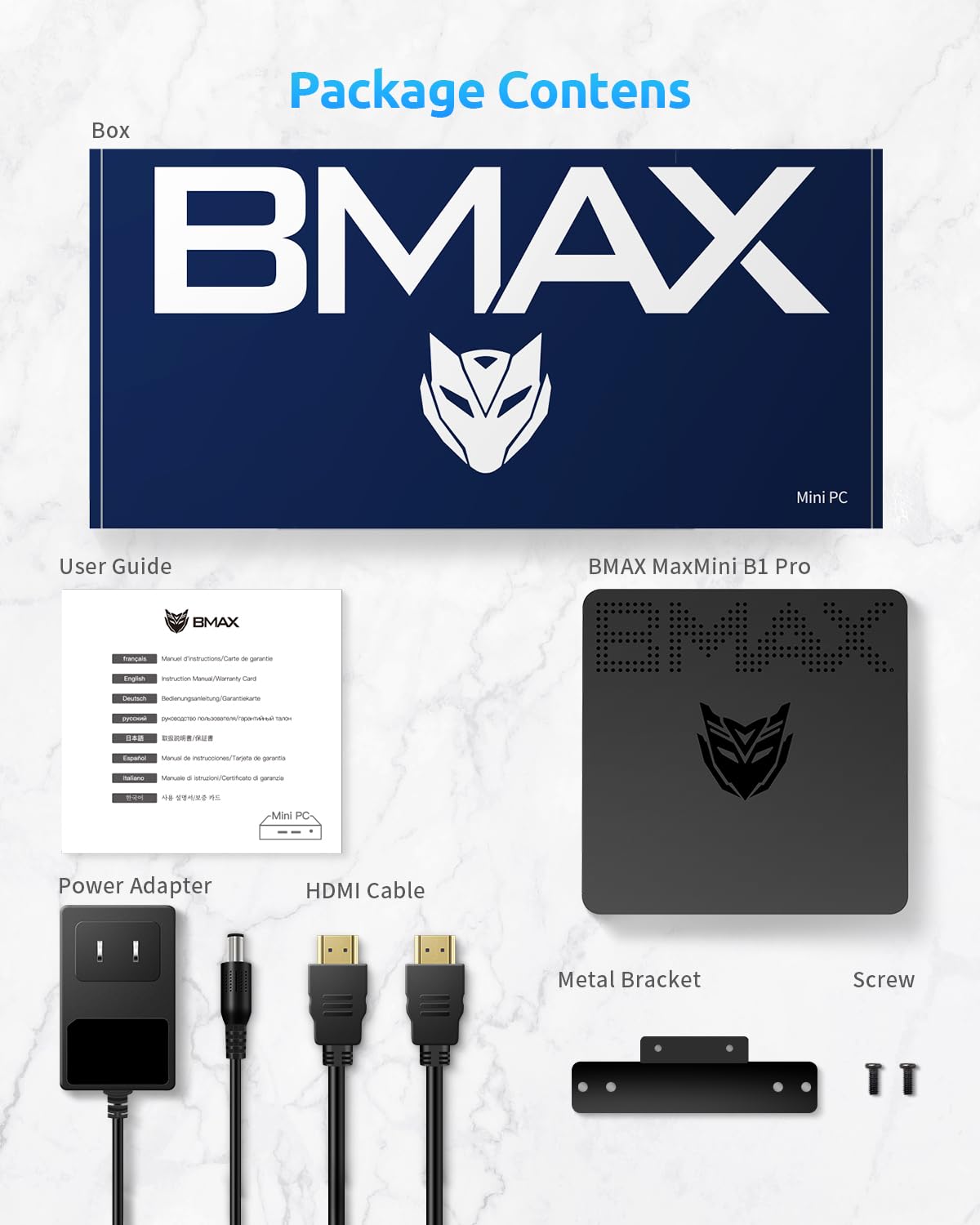 BMAX Mini PC B1Pro ブラック ビジネス/ゲームのためのプロフェッショナルミニPC B1 Pro -B1 Pro